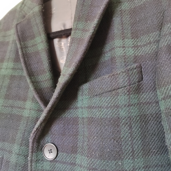 Heart and dagger plaid wool coat - Picture 4 of 12
